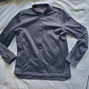 Paskho Women's Large Black Zip Up Jacket Long Sleeve Fleece Lined Coat Full Zip